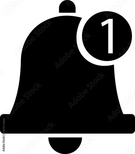 This black bell icon presents a simple and modern silhouette that clearly represents alerts, notifications, and reminders. Designed in solid black with smooth curves and balanced proportions.