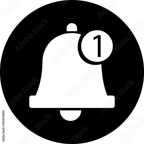 This black bell icon presents a simple and modern silhouette that clearly represents alerts, notifications, and reminders. Designed in solid black with smooth curves and balanced proportions.