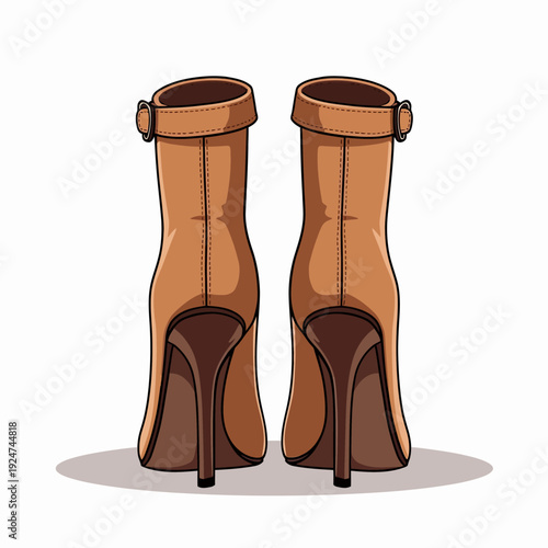 Elevate your autumn fashion ensemble with these chic brown leather ankle boots featuring a sleek stiletto heel and elegant buckle straps for a stylish look.
