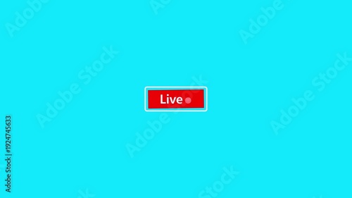 Live Stream sign. Red symbol, button of live streaming, broadcasting