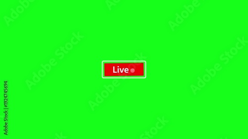 Live Stream sign. Red symbol, button of live streaming, broadcasting