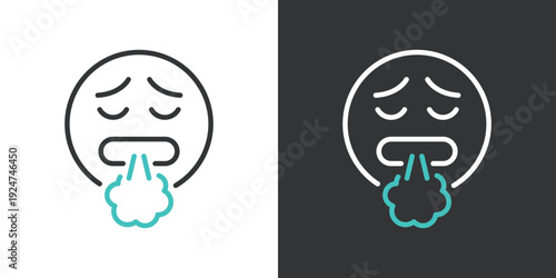 ため息のシンプルなアイコン