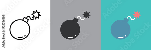 爆弾のシンプルなアイコン