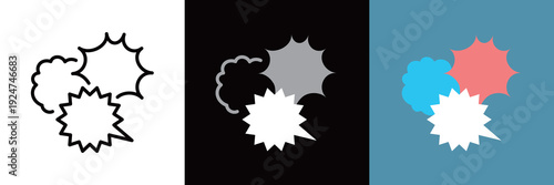 うるさい空間のシンプルなアイコン