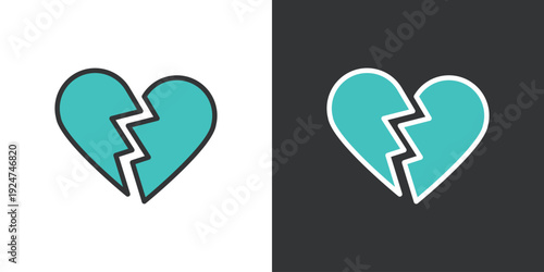 シンプルなデザインのハートアイコン