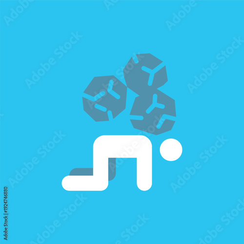 ストレスのシンプルなアイコン