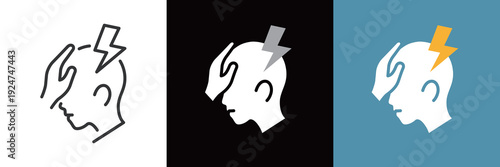 シンプルな頭痛のベクターアイコン