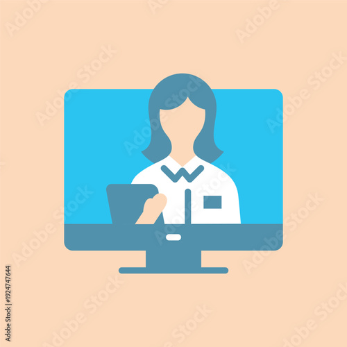 シンプルなWEB診療のアイコン