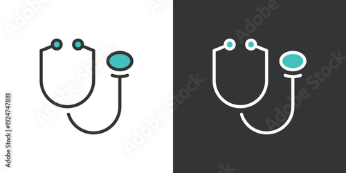 聴診器の医療アイコン