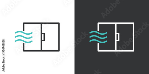 窓を開けて換気するアイコン