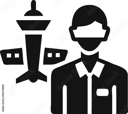 Dedicated air traffic controller overseeing airport operations and directing aircraft for safe and efficient flight management