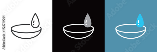 シンプルなコンタクトレンズのベクターアイコン