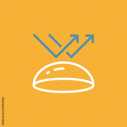 シンプルなコンタクトレンズのベクターアイコン