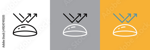 シンプルなコンタクトレンズのベクターアイコン