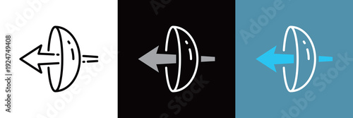 シンプルなコンタクトレンズのベクターアイコン