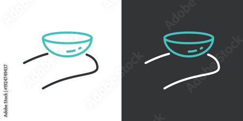 シンプルなコンタクトレンズのベクターアイコン