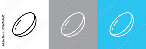 シンプルなコンタクトレンズのベクターアイコン