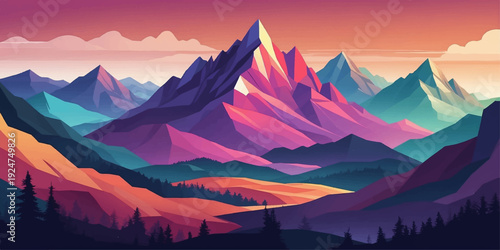 A breathtaking winter panorama of the snow-capped Alps peaks at dawn as the morning sun breaks through mountain mist and clouds over a blue valley landscape