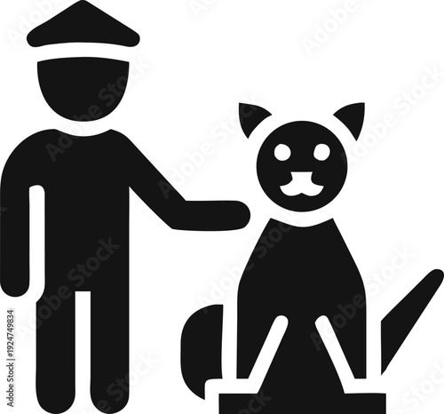 Caring Individual Gently Interacting and Showing Affection for a Domestic Feline Pet