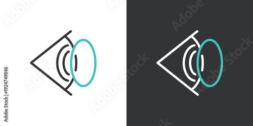 シンプルなコンタクトレンズのベクターアイコン