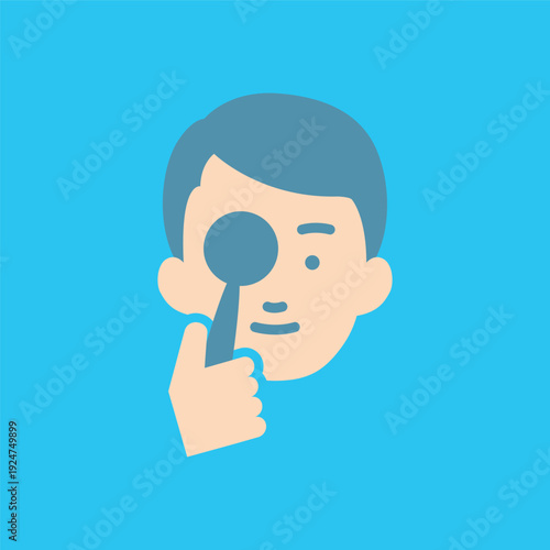 シンプルな視力検査のベクターアイコン