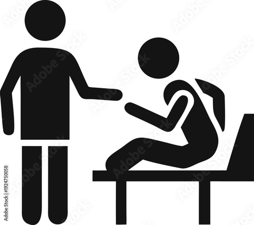 Compassionate Support and Assistance Provided to a Person in Need or Seeking Help Icon