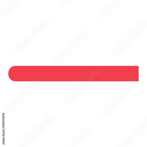 Single vertical red column representing revenue growth, financial increase, and strong business performance metrics in modern flat vector style.