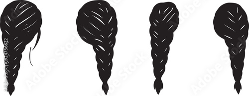  Braided hairstyles, intricate braid illustrations