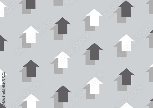 白とグレーの上向きの矢印が規則正しく並んでいるデザイン