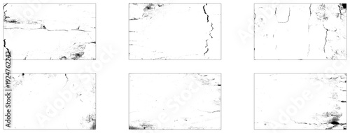 Collection of 6 grunge dust and noise texture background.