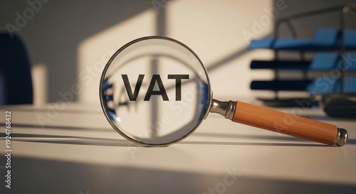 Value Added Tax (VAT) investigation and financial analysis through a magnifying lens.