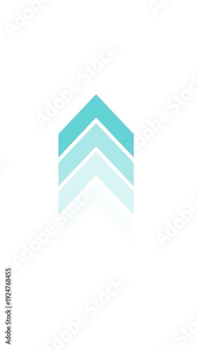 Wallpaper Mural Two light blue and white chevron arrows pointing upwards on a white background direction movement Torontodigital.ca