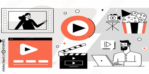 Visualizing digital media streaming filmmaking and content creation