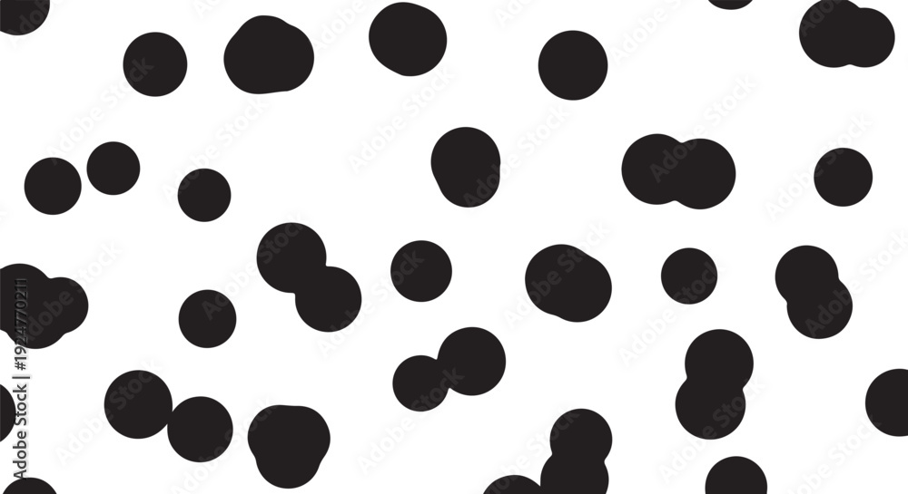 Fototapeta premium Black dots on white background abstract pattern design element