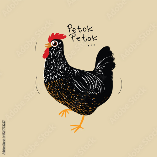 Chicken, hen sketch hand drawing vector illustration. Poultry farm animal vintage retro style isolated on background.