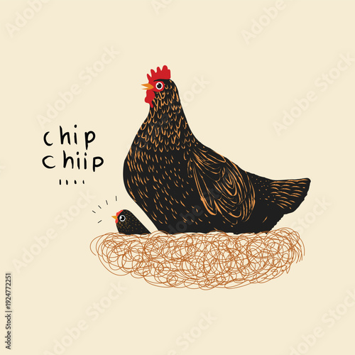 Chicken, hen sketch hand drawing vector illustration. Poultry farm animal vintage retro style isolated on background.