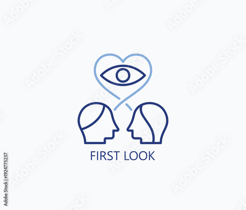 First Look Icon Or Logo Isolated Vector Illustration