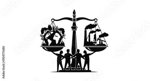 Balancing nature and industry for a sustainable future, supported by humanity.