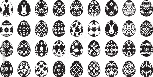 Collection of some unique decorative easter eggs with various patterns