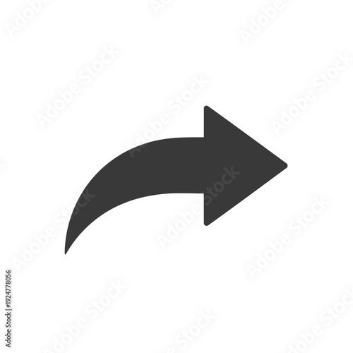 Share icon arrow with curved tail