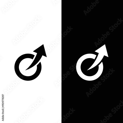 Black and white refresh icon with arrow vector illustration