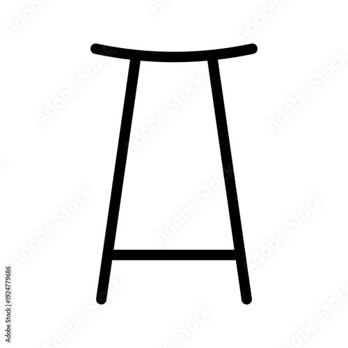 Stylish Bar Stool icon set for kitchen counters, bars, and modern furniture design
