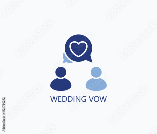Wedding Vow Icon Or Logo Isolated Vector Illustration