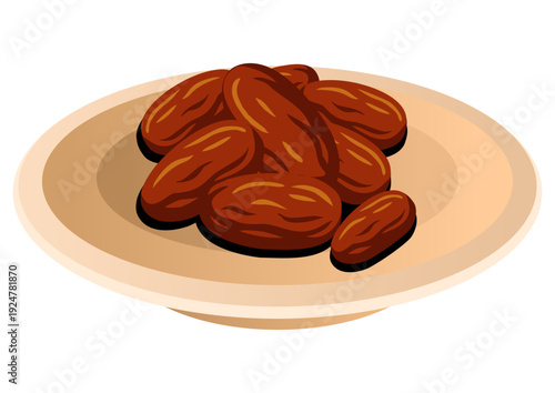 Mouthwatering dried dates suitable for health, snack, or nutrition content and food marketing.