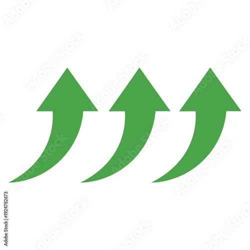 Free Download Three green arrows rising up to show business success now - GFXLoad