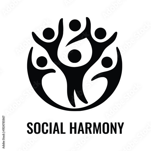 social harmony silhouette icon