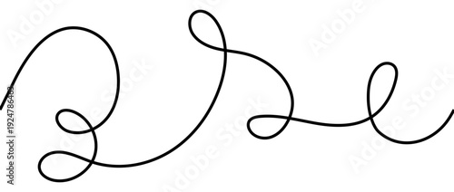 Spring inspired looping wavy line
