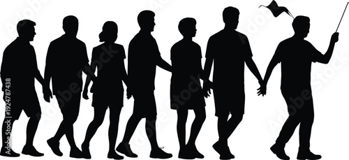 Black silhouette of a tall blooming flower bouquet in a decorative ceramic vase isolated on white background for home decoration.