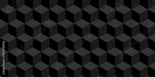 Illustration squares seamless geometric pattern with cubic shapes. Abstract geometric triangle background mosaic wallpaper.