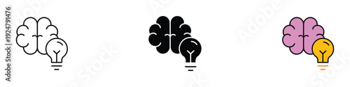 Creative brainstorming icon vector. Idea generation symbol for innovation and psychological insight. Vector Illustration.